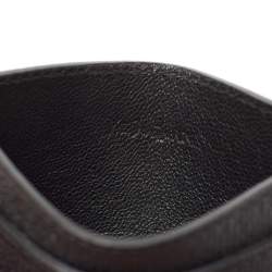 Pre Owned Yves Saint Laurent Black Textured Leather Card Holder