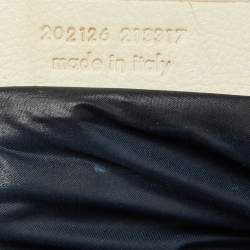 Pre Owned Yves Saint Laurent Navy Blue Satin and Knit Fabric Duffel Bag