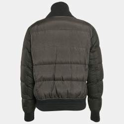 Yves Saint Laurent Grey Synthetic Puffer Down Jacket XXL