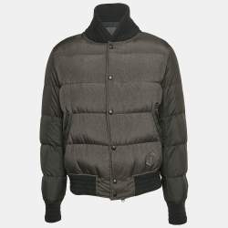 Yves Saint Laurent Grey Synthetic Puffer Down Jacket XXL