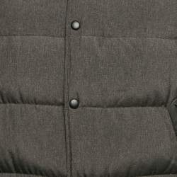 Yves Saint Laurent Grey Synthetic Puffer Down Jacket XXL