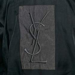Yves Saint Laurent Grey Synthetic Puffer Down Jacket XXL