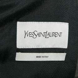 Yves Saint Laurent Grey Synthetic Puffer Down Jacket XXL