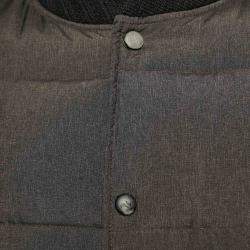 مملوكة مسبقًا جاكيت إيف سان لوران منفوش صناعي رمادي XXL