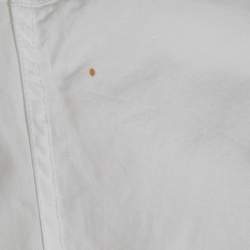 Pre Owned Yves Saint Laurent Vintage White Cotton Front Button Shirt L