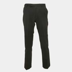 Yves Saint Laurent Vintage Black Wool Formal Trousers XS
