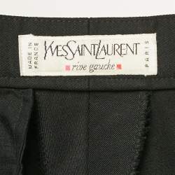 Yves Saint Laurent Vintage Black Wool Formal Trousers XS