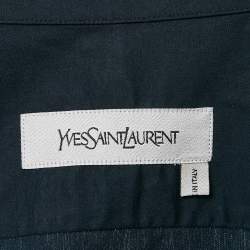 Pre Owned Yves Saint Laurent Blue Cotton Long Sleeve Shirt L
