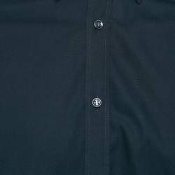 Pre Owned Yves Saint Laurent Blue Cotton Long Sleeve Shirt L