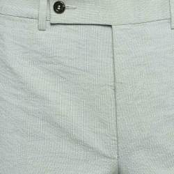 Pre Owned Yves Saint Laurent Light Blue Regular Fit Trousers L