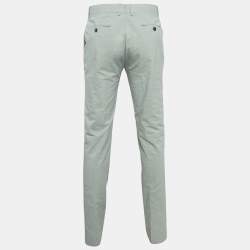 Pre Owned Yves Saint Laurent Light Blue Regular Fit Trousers L