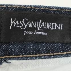Pre Owned Yves Saint Laurent Paris Indigo Denim Vintage Logo Old Money Swag Jeans M