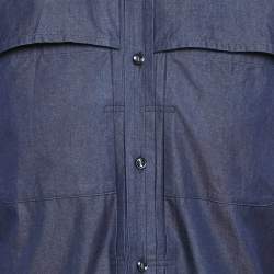 Pre Owned Yves Saint Laurent Vintage Blue Denim Button Front Shirt M