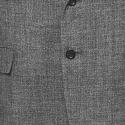 Pre Owned Yves Saint Laurent Grey Linen Blend Regular Fit Blazer L