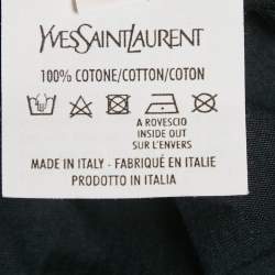 Pre Owned Saint Laurent Paris  Black Printed Jersey T-Shirt S