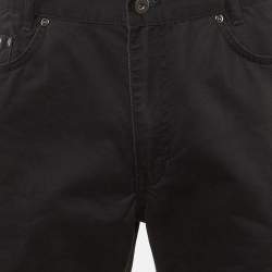 Pre Owned Yves Saint Laurent Pour Homme Black Cotton Regular Fit Pants L