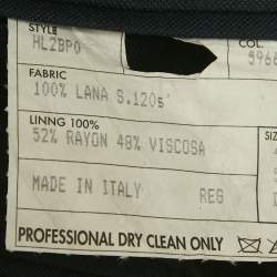 مملوكة مسبقًا Yves Saint Laurent Pour Homme Blue Wool Regular Fit Suit 4XL