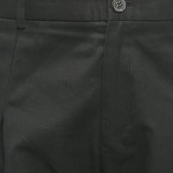 مملوكة مسبقًا Yves Saint Laurent Rive Gauche Black Gabardine Straight Fit Pants XXL /Waist: 33"