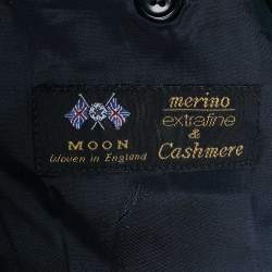 مملوكة مسبقًا بليزر صوف مزيج أزرق داكن سان لوران مقاس كبير