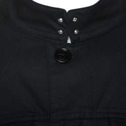 Yves Saint Laurent Paris Black Cotton Utility Jacket XL