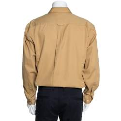 Pre Owned Yves Saint Laurent Mustard Yellow Cotton Long Sleeve Shirt XL