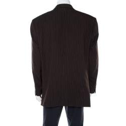 Yves Saint Laurent Vintage Brown Wool Double Breasted Jacket 3XL