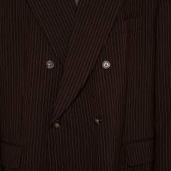 Yves Saint Laurent Vintage Brown Wool Double Breasted Jacket 3XL