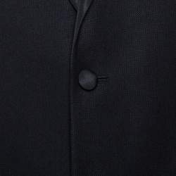 Yves Saint Laurent Black Wool & Silk Regular Fit Suit L