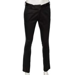 Yves Saint Laurent Black Cotton Tailored Pants M
