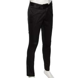 Yves Saint Laurent Black Cotton Tailored Pants M