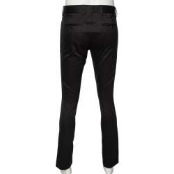 Yves Saint Laurent Black Cotton Tailored Pants M