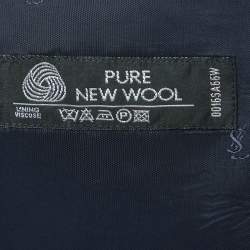 Pre Owned Yves Saint Laurent Navy Blue Wool Double Breasted Blazer L