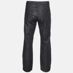 Yves Saint Laurent Vintage Black Denim Flared Jeans XL
