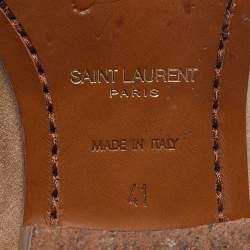Yves Saint Laurent Brown Suede Ankle Length Boots 41