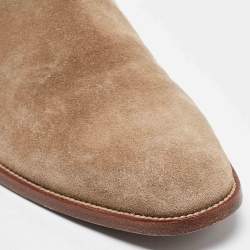 Yves Saint Laurent Brown Suede Ankle Length Boots 41