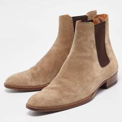 Yves Saint Laurent Brown Suede Ankle Length Boots 41