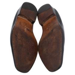 Yves Saint Laurent Black Leather Penny Loafers Size 43