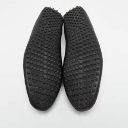 Pre Owned Yves Saint Laurent Black Leather Penny Loafers Size 44