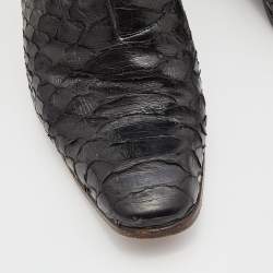 Yves Saint Laurent Paris Black Python Ankle Boots Size 41.5