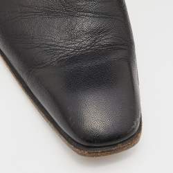 Yves Saint Laurent Black Leather Zip Ankle Length Boots Size 42.5