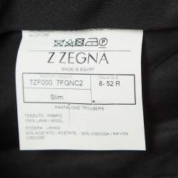 Z Zegna Black Wool Slim Fit Trousers XL