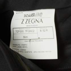 Z Zegna Black Wool Slim Fit Trousers XL