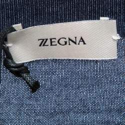 Z Zegna Navy Blue Wool Knit Sweater XXL