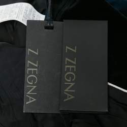Z Zegna Blue Velvet Cotton Button Front Drop 8 Blazer XL