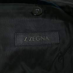 Z Zegna Blue Velvet Cotton Button Front Drop 8 Blazer XL