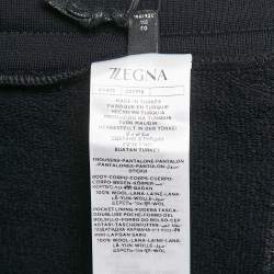 Z Zegna Techmerino Navy Blue Wool Knit Utility Joggers XL