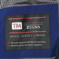 Z Zegna Multicolor Nylon Color-Block Zip-Up Hooded Jacket XL