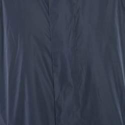 Z Zegna Navy Blue Synthetic Foldable Long Coat XL