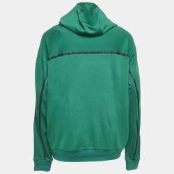 Z Zegna Techmerino Green Wool Jersey Hooded Sweatshirt XL 