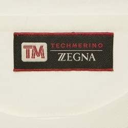 Z Zegna Techmerino Off White Wool Jersey Crew Neck T-Shirt XL